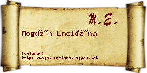 Mogán Enciána névjegykártya